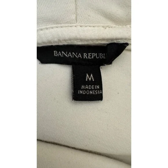 Banana Republic Size Medium Womens Cream Hoodie  Cotton/Polyester Blend - Picture 2 of 12